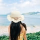 thumbnail image 5 of Sombrero de paja con flores y conjunto de bolsa de paja para mujer, de tela transpirable, con circunferencia de 56 a 58 cm, para verano y playa, 5 of 5