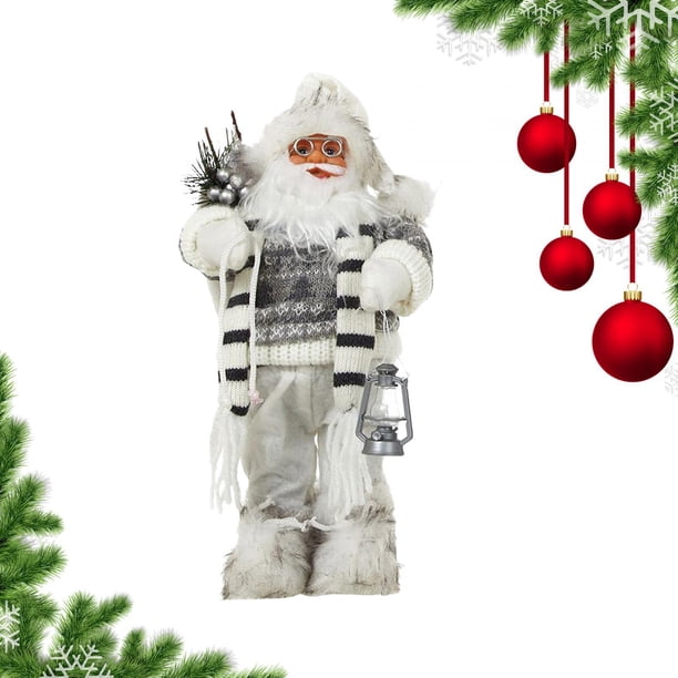 Estatuilla de Papá Noel BLESIY decoración navideña de mesa 30 centimetros figuras de papá noel