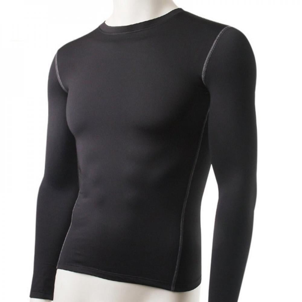 Men Plush Base Layer Underwear Long Sleeve Thermal Tops Winter