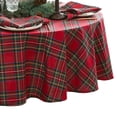 thumbnail image 2 of Elrene Home Fashions Stowe Tartan Holiday Plaid Oval Tablecloth, Red, 60" x 84" Oval, 2 of 3