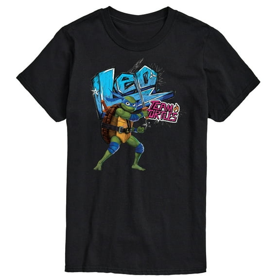 Teenage Mutant Ninja Turtles: Mutant Mayhem - Leonardo AKA Leo - Team Turtles - Big & Tall - Men's Short Sleeve Graphic T-Shirt