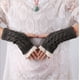 thumbnail image 3 of Guantes de lana con hermosos puños de encaje y mangas de encaje para mujer, guantes de punto cálidos de medio dedo para invierno, 3 of 6