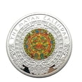 thumbnail image 1 of Moneda de anime con diseño de dragón pintado en relieve mexicano, laca maya, 4 cm, 1 of 2