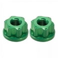 thumbnail image 1 of 2x2x Tuercas De Eje De Cubo De Rueda De Bicicleta Para Bicicleta De Piñón Fijo M9 Tuerca De Eje Delantero Antideslizante Verde, 1 of 8