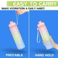 thumbnail image 6 of 1 litre Motivational Fitness Sport Water Bottle with Straw & Time Maker, Leak-proof, BPA-free, Tritan, Toxin Free Plastic Drink Bottle Design for Girls, Boy,Pink, 6 of 7