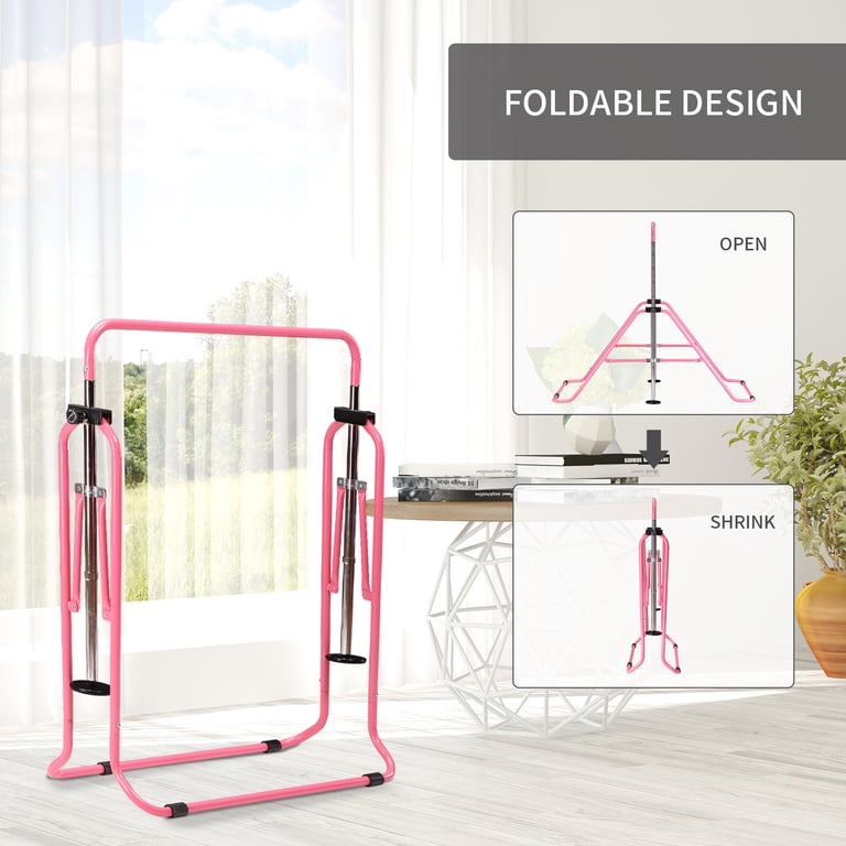Ainfox Kids Gymnastics Bar, Expandable Horizontal, Pink photo 3