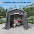 thumbnail image 2 of EastVita 6x6FT Outdoor Portable Storage Shed with Roll-Up Door Vent Gray, 2 of 8