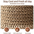 thumbnail image 4 of 2026 New Sun Hat with Bow Elegant Woven Straw Sun Hat for Women Wide Brim Packable Travel Bucket Hat Crochet Hats for Women, 4 of 7