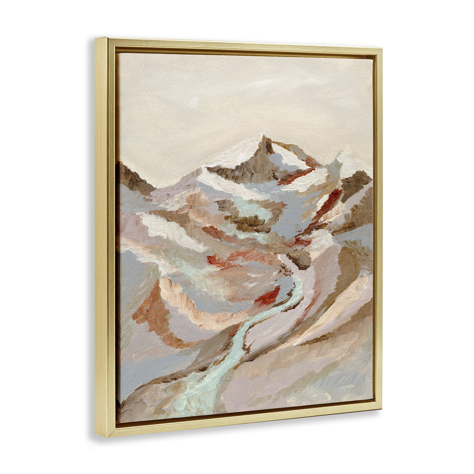Stupell Industries Earthen Tones Landscape Landscape & Nature Painting Gold Floater Framed Canvas Art Print Wall Art, 25 x 31