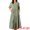 Army Green, variant on DARING DIVA Women's 3/4 Sleeve V Neck Tiered Loose Fit Maxi Dress S Army Green
