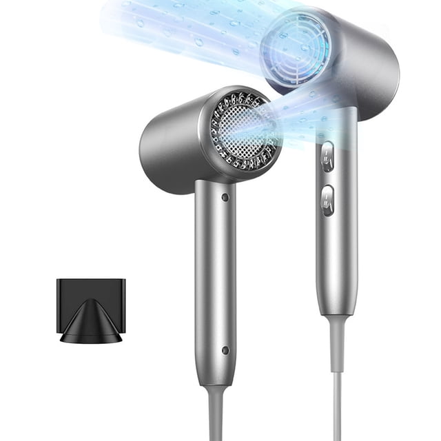LSLJS Hair Dryer High Speed Brushless Motor Negative Hydronium Hair Dryer Fast Drying Low Noise Temperature Control Hair Dryer with Nozzle Home Use Perfect Gift, Handheld Hairdryer