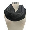 thumbnail image 3 of Black Chunky Cable Knit Winter Infinity Scarf, 3 of 7