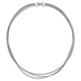 thumbnail image 4 of Auriga 925 Sterling Silver Rhodium-plated Textured 3-Strand Necklace for Women 17", 4 of 5