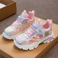 thumbnail image 2 of Girls Soft Sole Sneakers, Laser Reflective Mesh Lightweight Breathable Non-slip Walking Shoes, 2 of 4