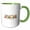 Green/White, variant on 3drose, Nine Ladies Dancing Mid-century Retro Cut-out, 11oz Magic Transforming Mug