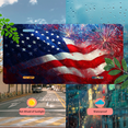 thumbnail image 5 of 1 Pcs 2D Flat License Plate Covers & Frames, American Flag with Fireworks For Decorative Front, Waterproof For Decoration Aluminum License Plate Covers & Frames Cover For Men Women, 12" X 6", 5 of 7