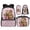 Pink Bow Reading Capybara, variant on Yspwyqan Backpack Set with Lunch Box Pencil Case for Boys, Vintage USA Flag Deer Lightweight Large Capacity Kids Backpack Fits 14" Laptop for School