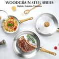 thumbnail image 2 of Koch Systeme CS 10 inch Stainless Steel Frying Pan with Lid, Heat-resistant Bakelite Handle, Fast & Even Heat, Dishwasher Safe, 2 of 8