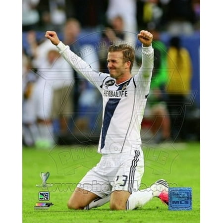 David Beckham Celebrates Winning the 2012 MLS Cup Sports Photo (8 x (David Beckham Best Photos)