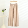 thumbnail image 2 of Vrorvz Plus Size Wide Leg Pants for Womens Drawstring Elastic Waist Palazzo Lounge Pant with Pockets 3X-5X, 2 of 5