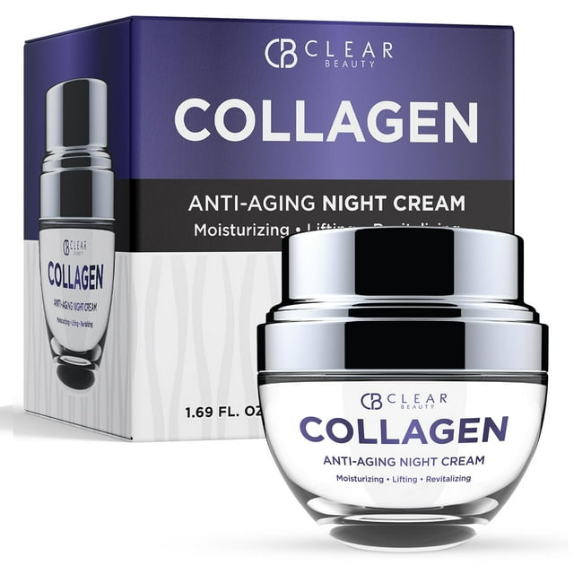 Crema hidratante facial nocturna Clear Beauty Colágeno 50 ml