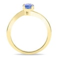 thumbnail image 3 of SZUL Women's Round Shaped Solitaire Tanzanite Wave Ring in 10K Yellow Gold, 3 of 5