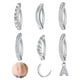 thumbnail image 1 of Rawiri 6 anillos para ombligo para mujer, anillos para ombligo, anillos pequeños para ombligo, anillos simples inversos para ombligo, piercing para el cuerpo y el ombligo, 1 of 7