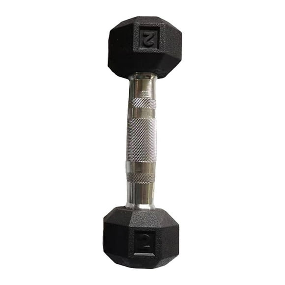Siruishop Hand Weight Arm Chest Back Shoulder Curl Women Men Rubber Octagonal Dumbbell 2lb