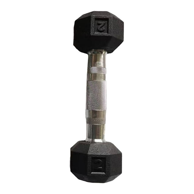 Siruishop Hand Weight Arm Chest Back Shoulder Curl Women Men Rubber Octagonal Dumbbell 2lb