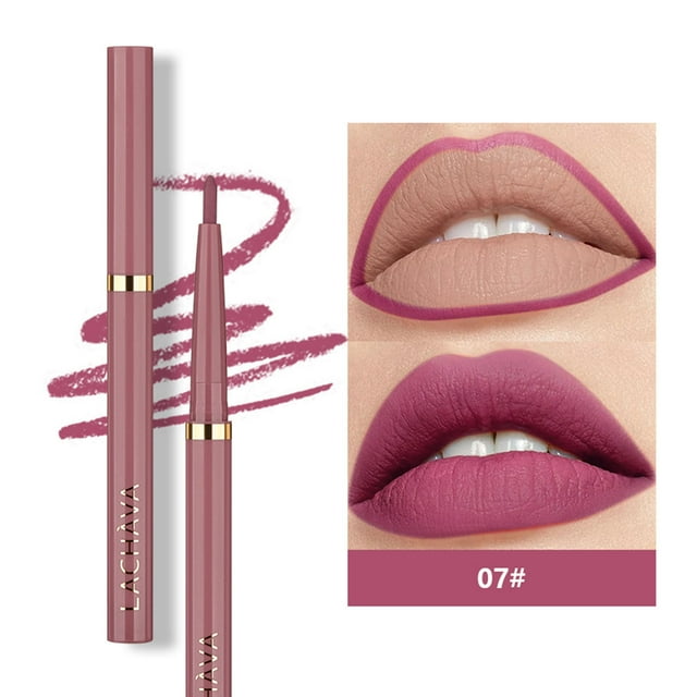 Fiudx Ofertas Y Liquidación Delineador De Labios Líquido Mate, Punta De Calabaza De Esponja, Esmalte De Labios Resistente Al Agua, Lápiz Rojo, 1Ml