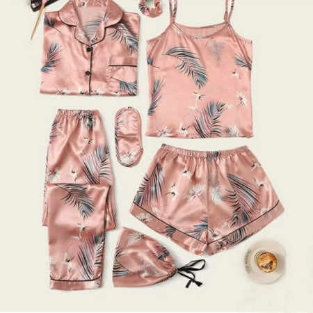

Pajamas Sets For Women Home Suit Flamingo Print Fashion Slim S Four Piece Set For All Seasons Womens Loungewear Sets