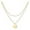 K, variant on Riforla Women's Fashion Heart Letter Necklace 26 Letters Circular Double Layer Neck Chain Womens Jewelry N