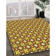 thumbnail image 3 of Ahgly Company Machine Washable Indoor Square Transitional Red Brown Area Rugs, 3' Square, 3 of 7
