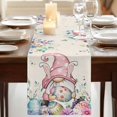 thumbnail image 3 of Table Runners 72 Inches Long Dress Scarves, Gnomes Easter Farmhouse Kitchen Table Runner, Coffee Tablerunners, Colorful Spring Floral Weeping Eggs Rustic 16x72 Inch, 3 of 9
