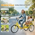 thumbnail image 7 of MENGFANMIN Adult Tricycle 7 Speed,3 Wheel 24 inch Bikes Extended Rear Wheelbase Tricycle Wheel Bike with Rear Basket for Women,Seniors Maximum Load 550lbs, 7 of 7