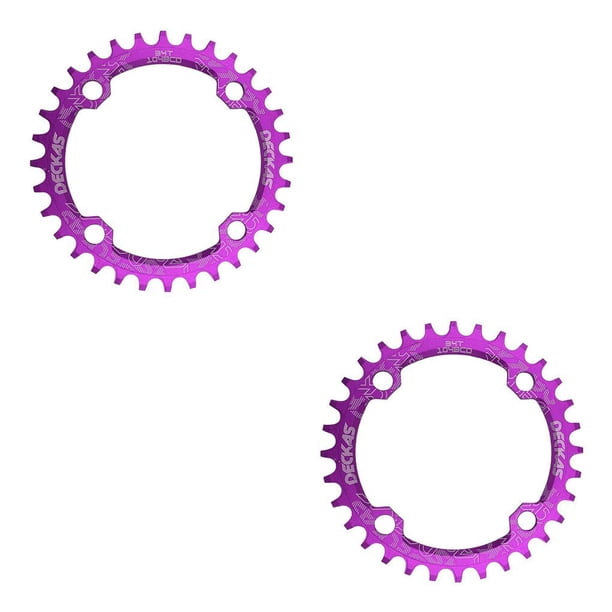 Juego de bielas Advancent 2piezas morado 34T 104BCD bicicletas de montaña de aleación de aluminio