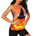 thumbnail image 2 of Wukai Halloween Print &nbsp;Women's Workout Tank Top Mesh Yoga Shirts Athletic Running Tank Tops Athletic Gym Shirts - Medium, 2 of 8