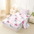 thumbnail image 2 of Homewish Kawaii Dachshund Animal Twin Sheets,Pink Dog Paw Print Bedding,3pcs,1 Fitted Sheet and 1 Pillowcase, 2 of 6