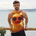 thumbnail image 6 of KLL Sunglasses Yellow Duck Print Men's Muscle Gym Workout Stringer Tank Tops Bodybuilding Fitness T-Shirts Tank Tops Men-XX-Large, 6 of 7
