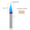 thumbnail image 2 of Uxcell V Groove Router Bit 0.005" Tip 30 Degree 1/4" Shank CNC Engraving Bits, 2 of 6