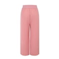 thumbnail image 5 of Lroveb Wide Leg Pants for Women, Womens High Waisted Culottes Palazzo Pants, Pants Yoga Hippie Boho Beach Plus Size Pink, 5 of 8