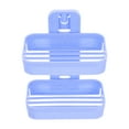 thumbnail image 2 of Adhesive Double-Layer Bar Soap Holder No Drilling Wall Mounted Soap Dish, 2 of 9