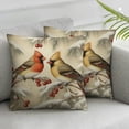 thumbnail image 2 of ARISTURING Pillowcases Winter Christmas Cardinal Bird Red Berries Oblong Cushion Cover Pillow 2pcs Vintage Watercolor Red Birds Cooling Pillow Case Rectangle Two Sides Printed For Bed Couch Home Gift, 2 of 6
