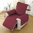 thumbnail image 6 of Lavish Cover 100% Waterproof Recliner Chair Cover, 1 Piece Non-Slip Recliner Chair Slipcovers, Washable Furniture Protector with Pockets & Elastic Straps for Kids Pets, 28 inch, Wine Red, 6 of 10