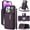 Dark Purple, variant on Crossbody Wallet Case for iPhone 11 Pro Max with Lanyard Strap Card Slot Holder RFID Blocking Ring Kickstand,Magnetic Flip Folio Zipper Purse Case, PU Leather Cover Handbag,Purple/Black/White