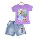 thumbnail image 1 of Algodón Disney Niñas Trajes de manga corta de dibujos animados Frozen Elsa verano niños Jeans Shorts ropa conjunto niños traje ropa Sofia4T Gao Jinjia LED, 1 of 2