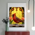 thumbnail image 2 of Diamond Art Kit for Adults, Stained Glass Cardinal Tulips Diamond Painting for Adults Beginners, DIY Diamond Art Painting Kits, 5D Diamond Painting Crafts for Home Decor 12x16 Frameless, 2 of 7