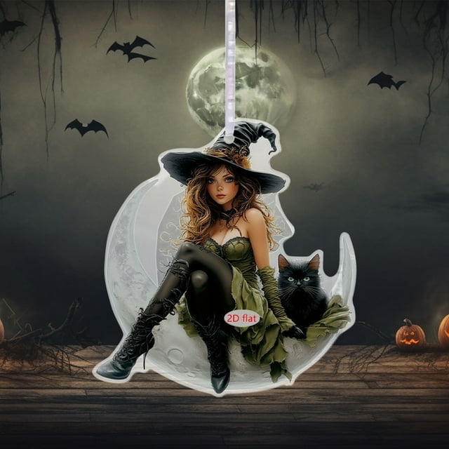 Halloween Pumpkin With 2D Flat Acrylic Backpack Car Pendant & Keychain – Festive Decor Accessories