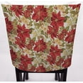 thumbnail image 3 of Christmas Poinsettia Dining Room Chair Back Covers or Seat Covers by Penny's Needful Things (Chair Back Cover Only) (17 W x 20 H CHAIR BACK), 3 of 4