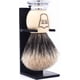 thumbnail image 1 of Brocha de afeitar Parker Pure Badger, color marfil sintético y cromo, 22 mm, 1 of 6